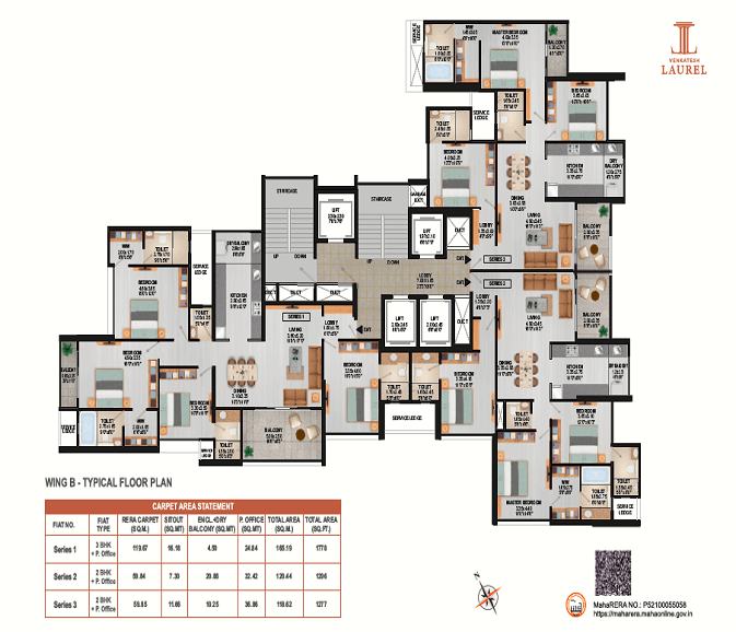 Ultra Luxurious 3BHK and 4BHK flats in Venkatesh Laurel Shivajinagar Pune
